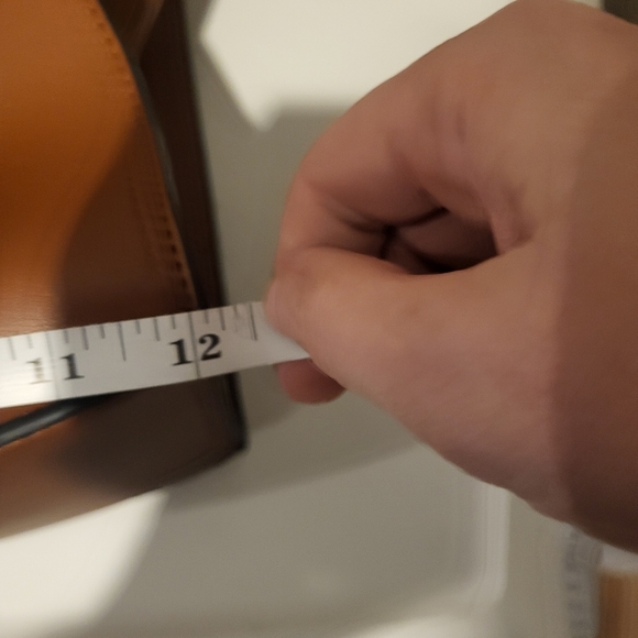 Melie Bianco Vegan Brown Top Handle Shoulder Handbag Purse MISSING Long Strap - Picture 13 of 15